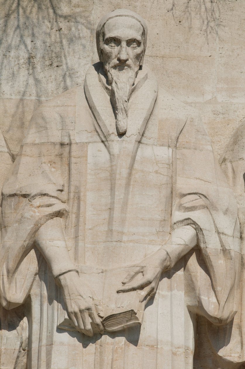 Reformation Monument in GenevaJohn Calvin, Geneve, Switzerland بواسطة غير معروف
