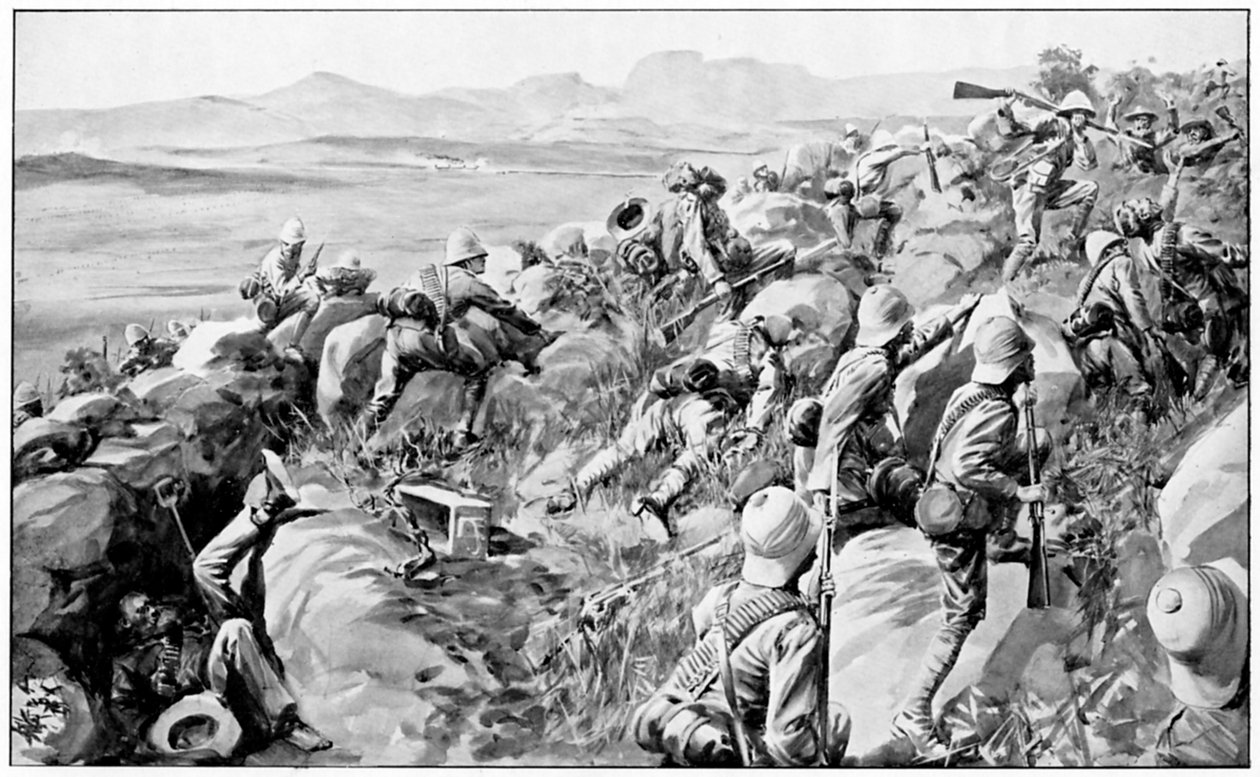 إغاثة Ladysmith - آخر اندفاع في تل Hlangwane ، 19 فبراير 1900 بواسطة غير معروف
