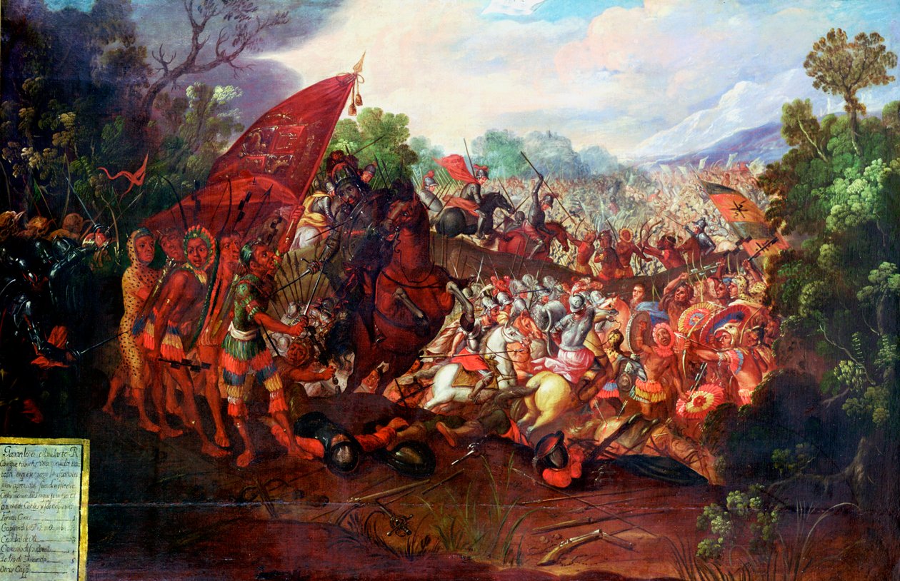 تراجع هرناندو كورتيس من تينوختيتلان ، المكسيك ، 1520 بواسطة غير معروف