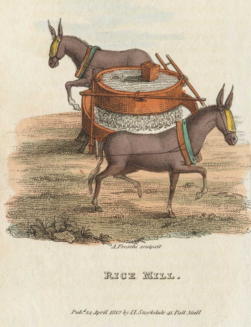 مطحنة الأرز ، 1813 بواسطة غير معروف