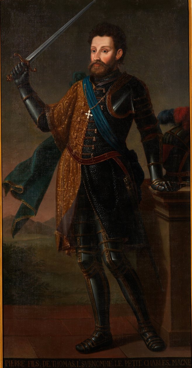 Ritratto di Pietro III (الفرنسية: لوحة زيتية من القرن الثامن عشر، تمثل بيتر الثاني من سافوي، محفوظة في القصر الملكي في فيناريا ريالي) بواسطة غير معروف