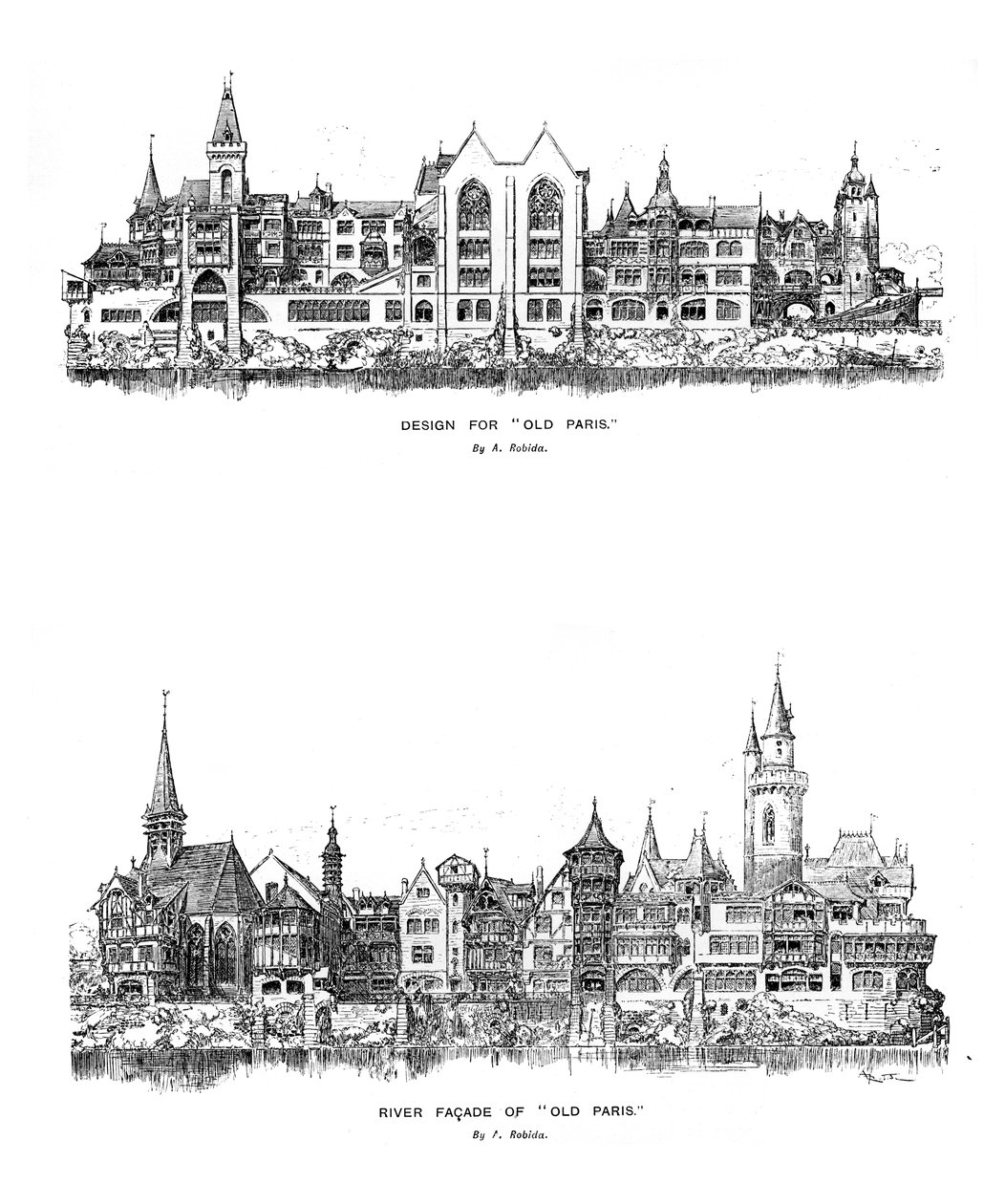 واجهة النهر والتصميم لباريس القديمة ، 1899 بواسطة غير معروف