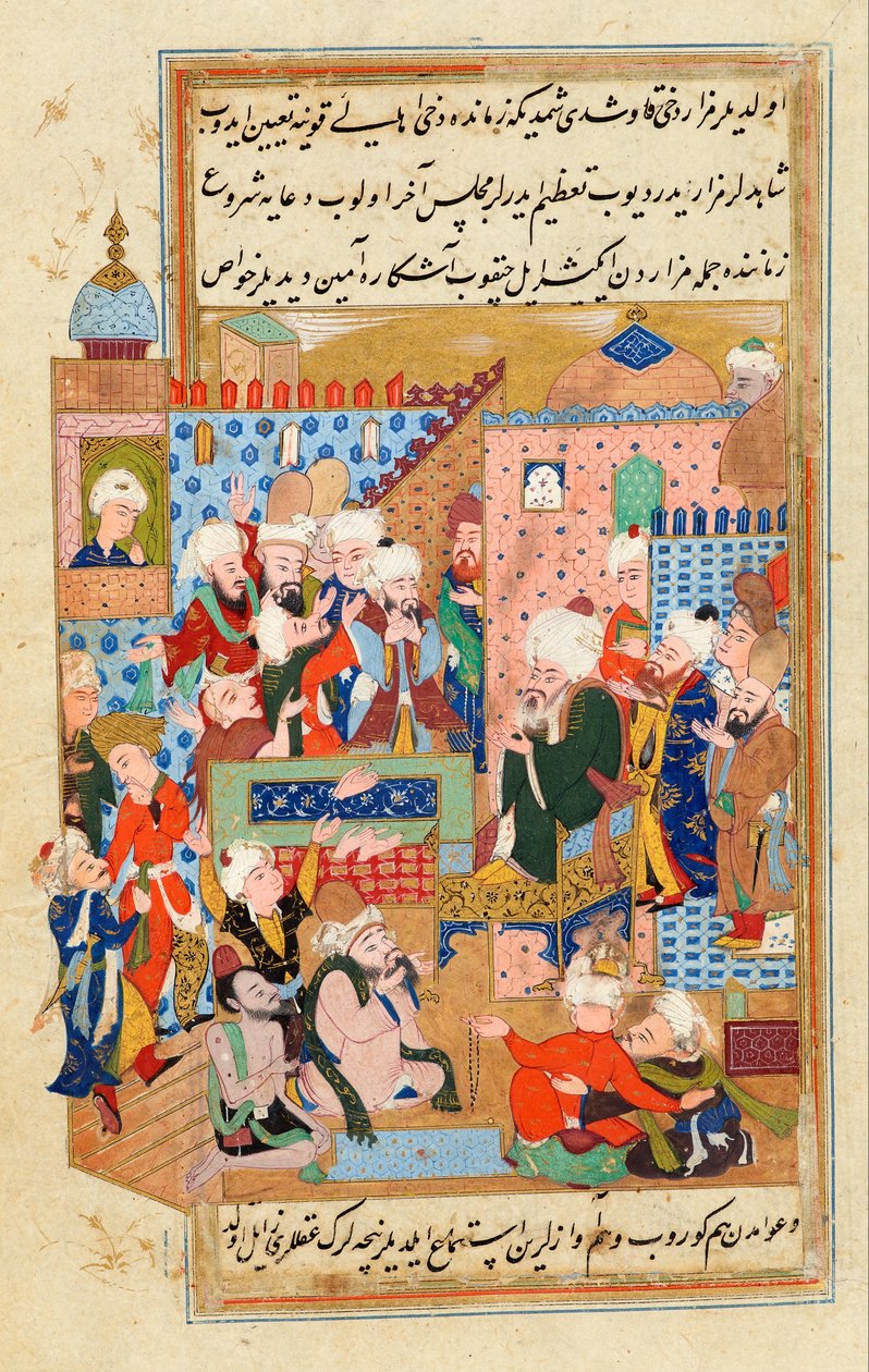 والد الرومي يلقي خطبة في المقبرة القانونية في قونية بواسطة غير معروف