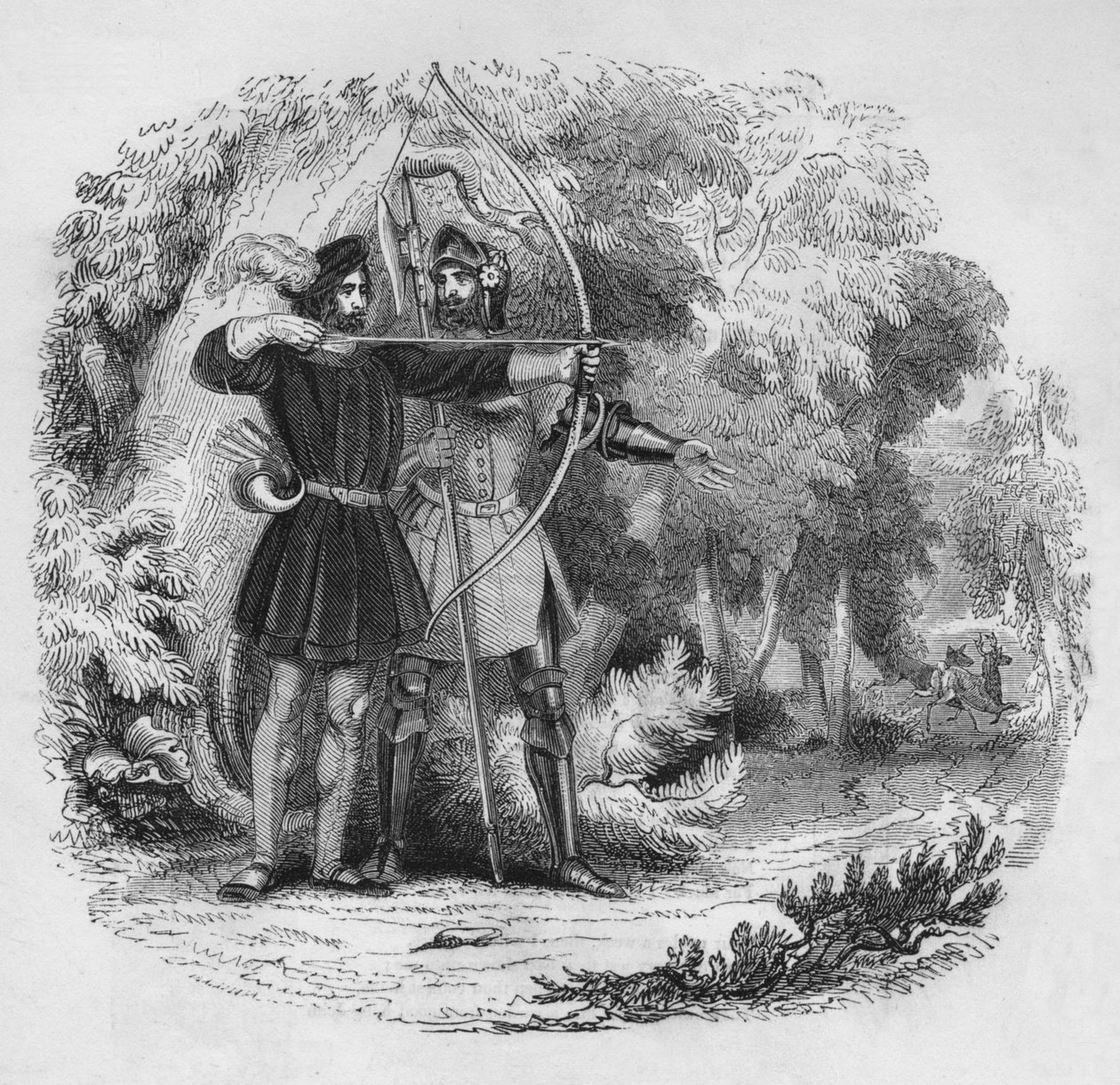 روبن هود وليتل جون ، 1845 بواسطة غير معروف