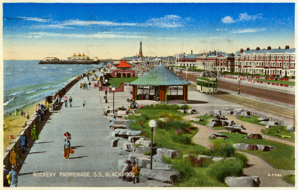 Rockery Promenade ، بلاكبول ، لانكشاير ، c1940 بواسطة غير معروف