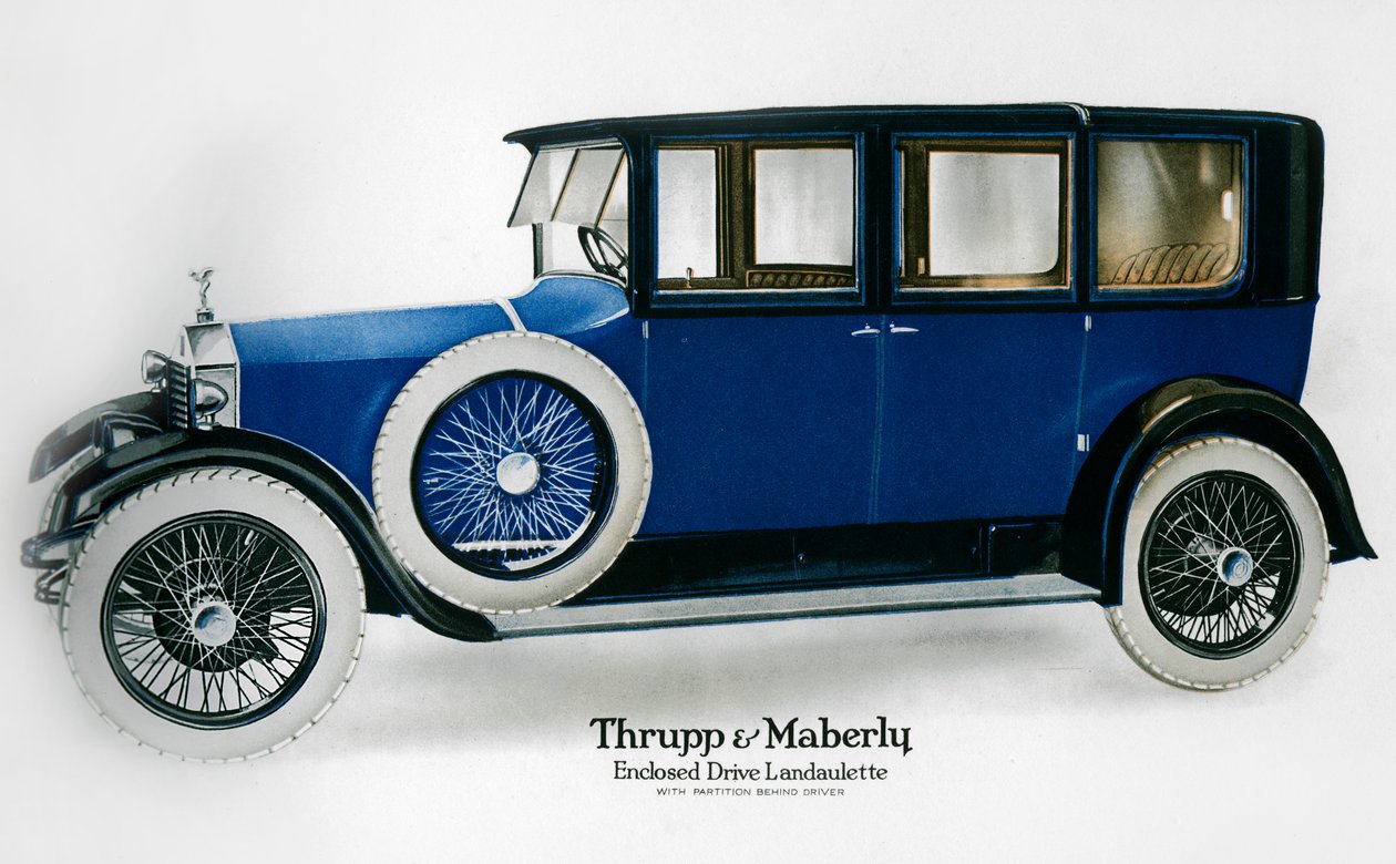 سيارة رولز رويس المغلقة بمحرك مع قسم خلف السائق ، c1910-1929 بواسطة غير معروف