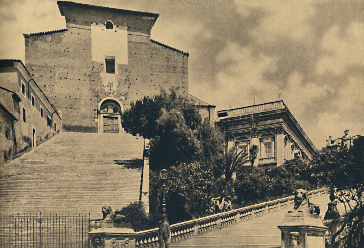 روما - كنيسة سانت ماريا في أراكويلي ، في كابيتولين هيل ، 1910 بواسطة غير معروف