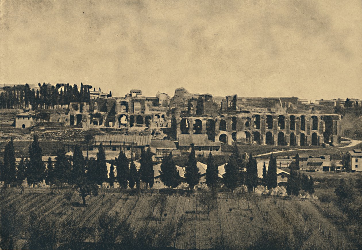 روما - بقايا المباني التحتية لقصر سيبتيموس سيفيروس 1910. بواسطة غير معروف