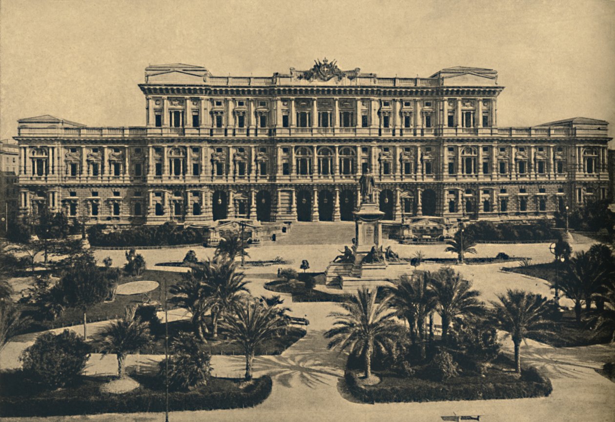 روما - براتي دي كاستيلو. محاكم القانون الجديد من قبل كالديريني ، وتمثال كافور ، 1910 بواسطة غير معروف