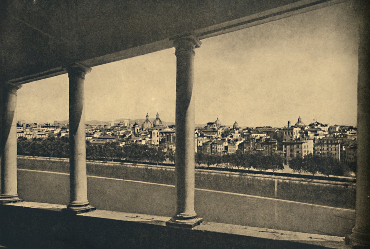 روما - منظر للمدينة من لوجيا من قبل برامانتي في قلعة سانت أنجيلو ، 1910 بواسطة غير معروف