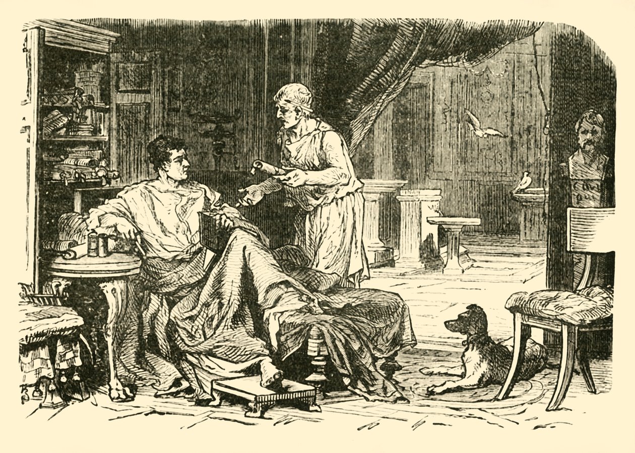 دراسة رومانية ، 1890. بواسطة غير معروف