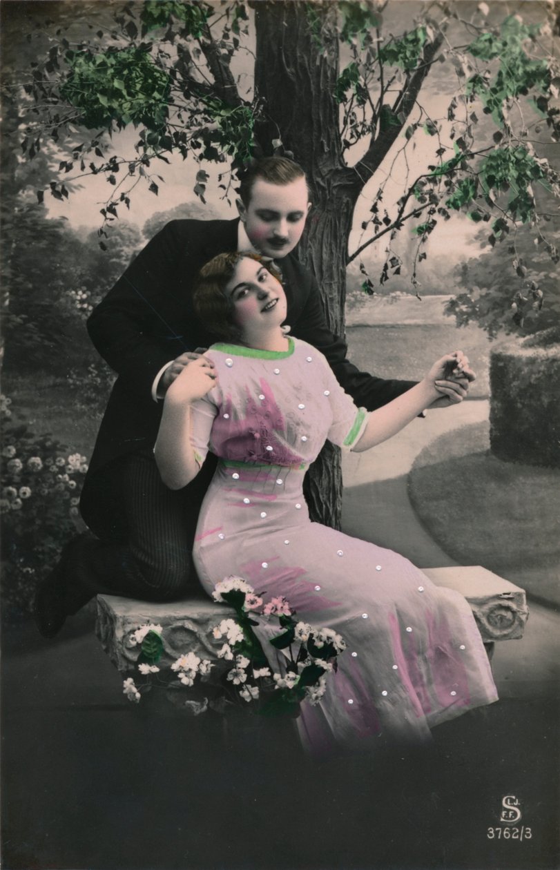 بطاقة بريدية رومانسية ، c1910 بواسطة غير معروف