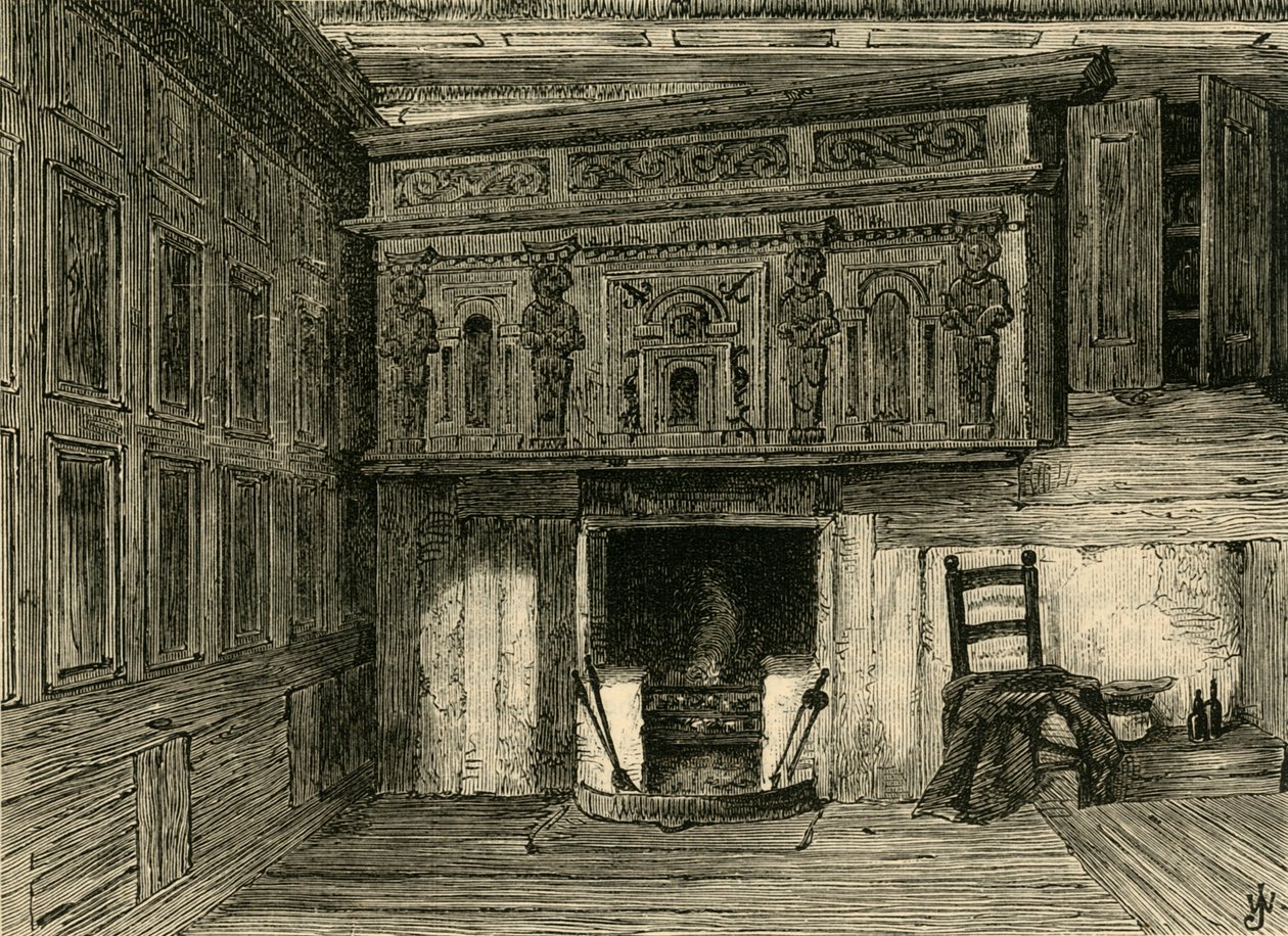 غرفة منزل في فولوودز رينتس بعد آرتشر ، c1872. بواسطة غير معروف