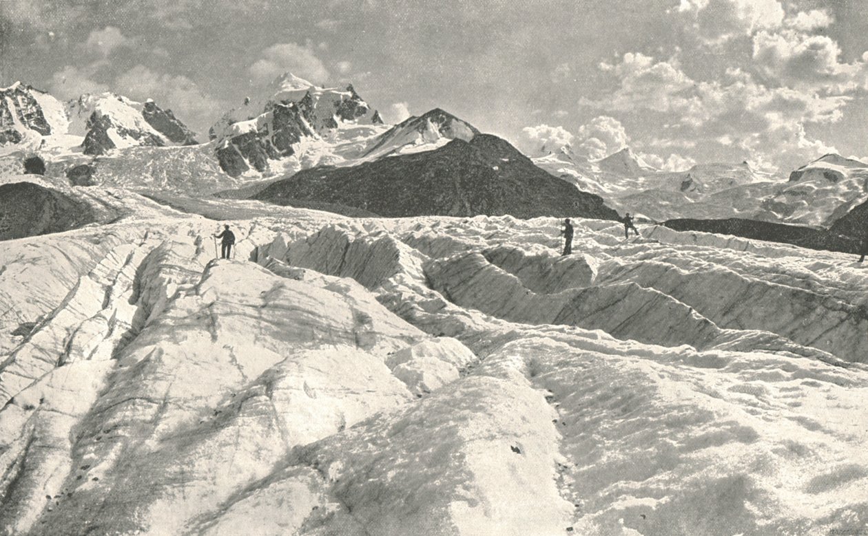 Roseg Glacier قرب Pontresina ، Engadine ، سويسرا ، 1895. بواسطة غير معروف