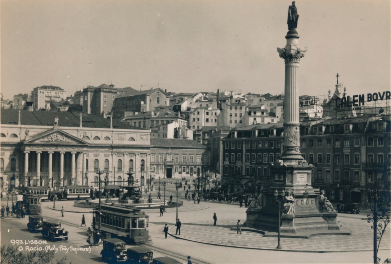 ساحة روسيو ، لشبونة ، البرتغال ، 1936 بواسطة غير معروف