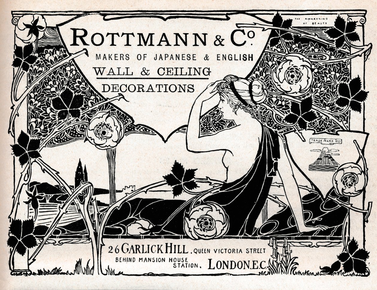 Rottmann & Co. ، صانعو زخارف الجدران والسقف اليابانية والإنجليزية ، 1897 بواسطة غير معروف