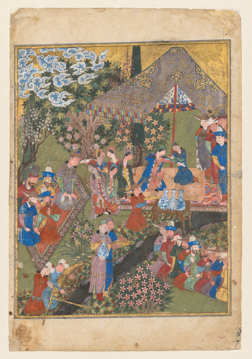 العيد الملكي في الحديقة ، مقابل الورقة اليمنى من الصفحة المزدوجة في الصفحة ... ، ج. 1440. بواسطة غير معروف