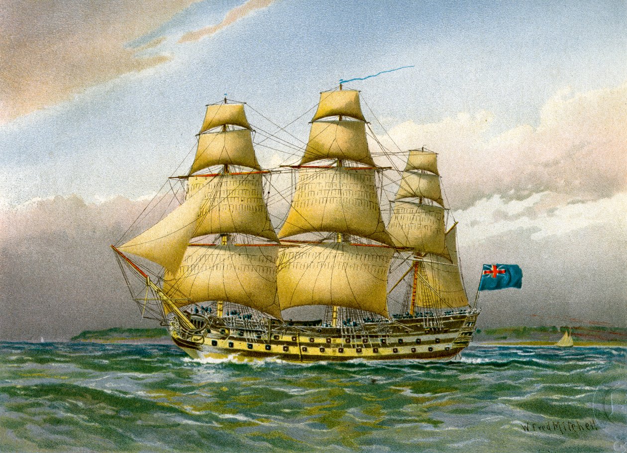سفينة معركة تابعة للبحرية الملكية ، c1760 c1890-c1893 بواسطة غير معروف