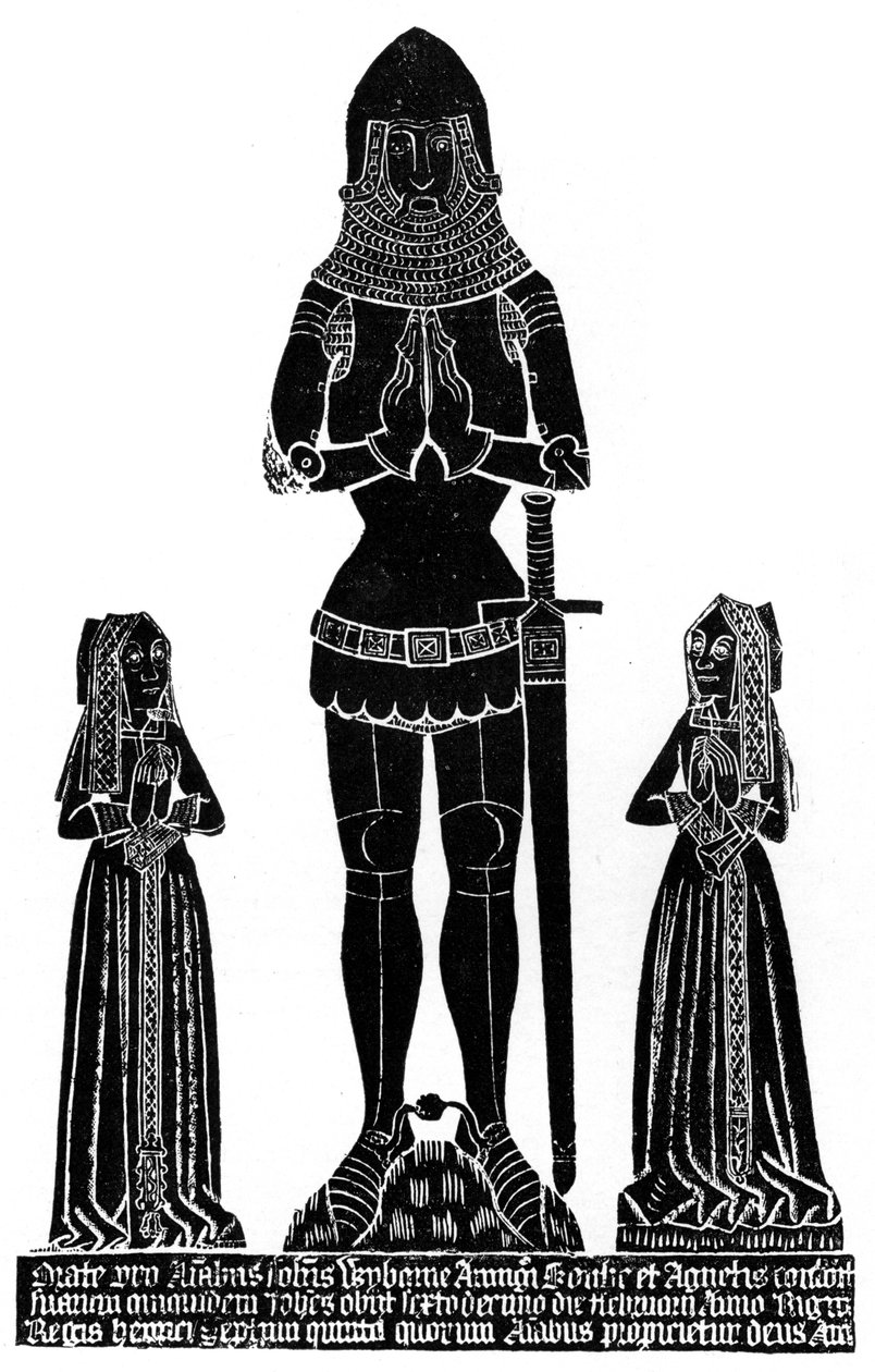 فرك نحاس محفور في العصور الوسطى ، c1490 1901 بواسطة غير معروف