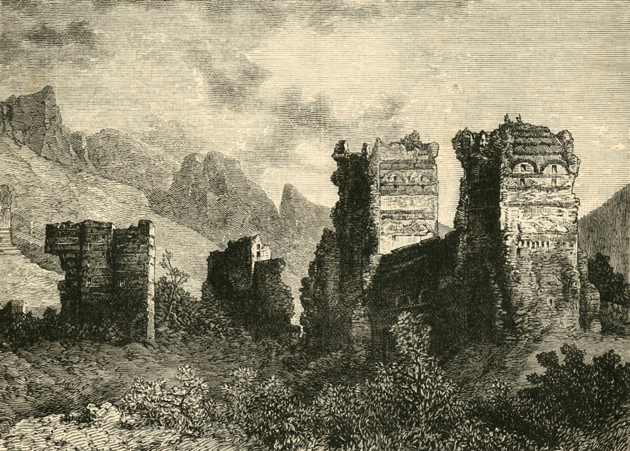 أطلال أسوار المدينة القديمة ، أنطاكية ، 1890. بواسطة غير معروف