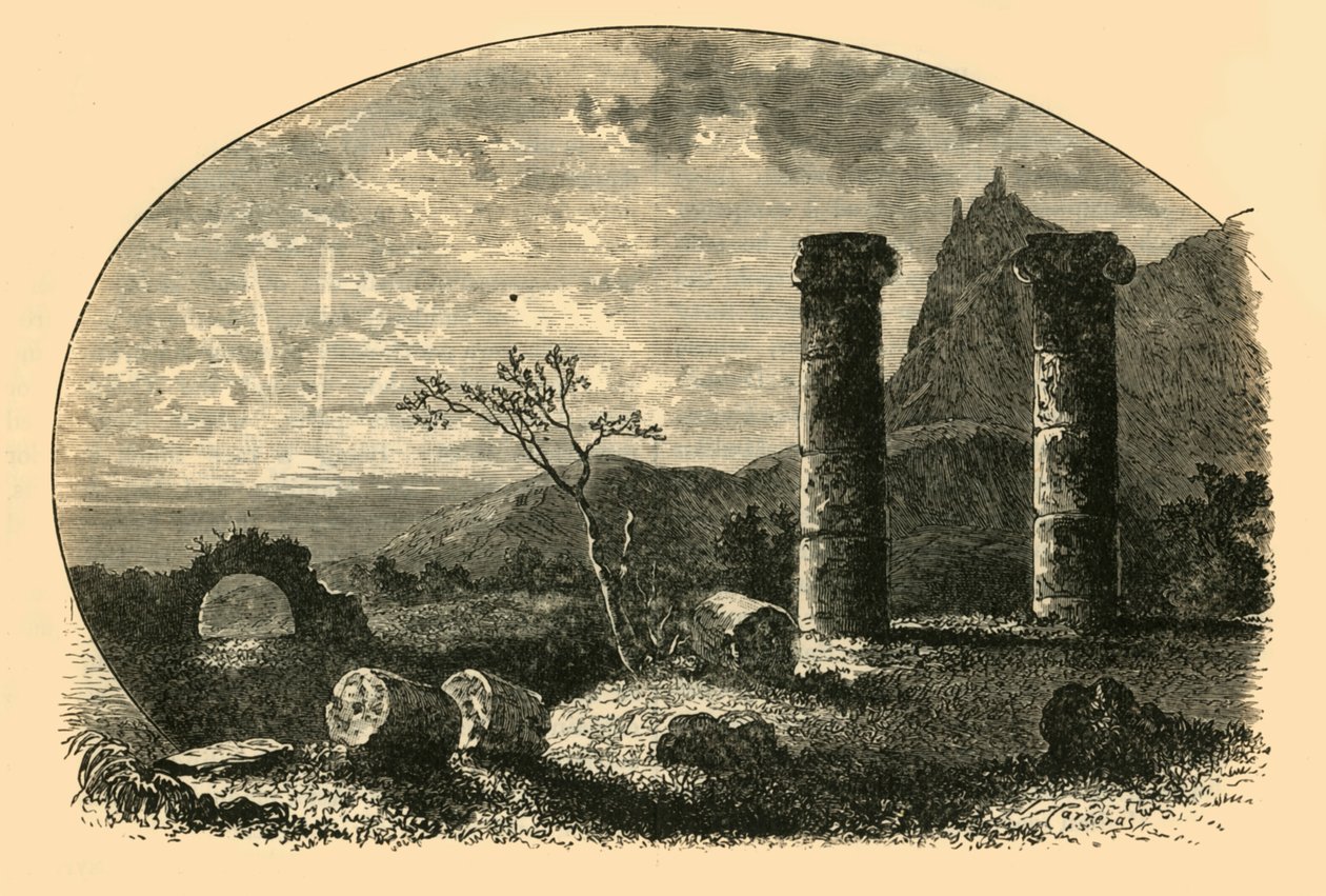 أطلال معبد سيبيل في سارديس ، 1890. بواسطة غير معروف