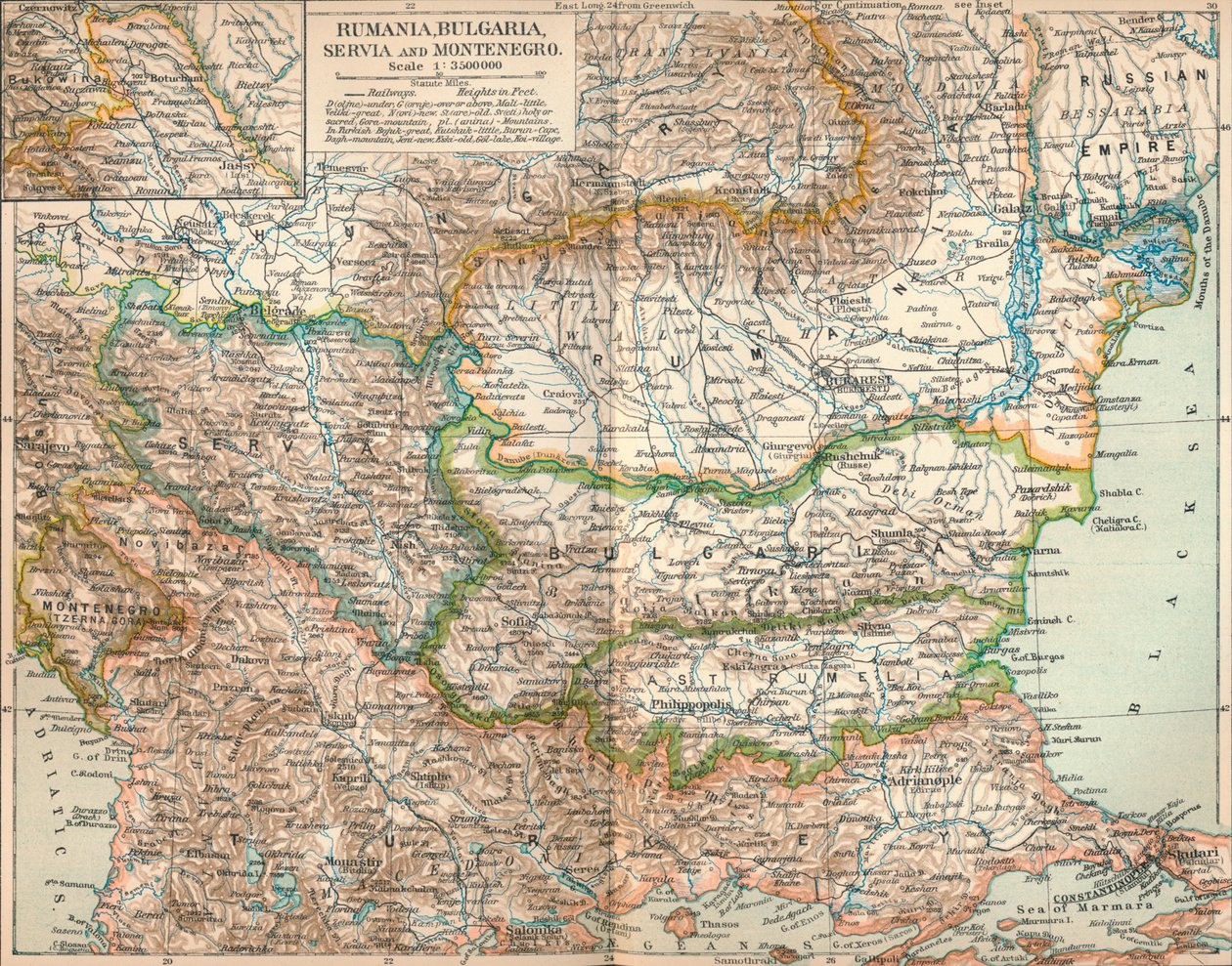 رومانيا ، بلغاريا ، سيرفا والجبل الأسود ، c1906 ، 1907 بواسطة غير معروف