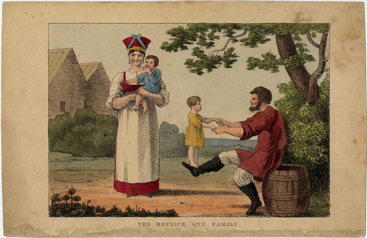 عائلة الفلاحين الروس ، 1810 بواسطة غير معروف