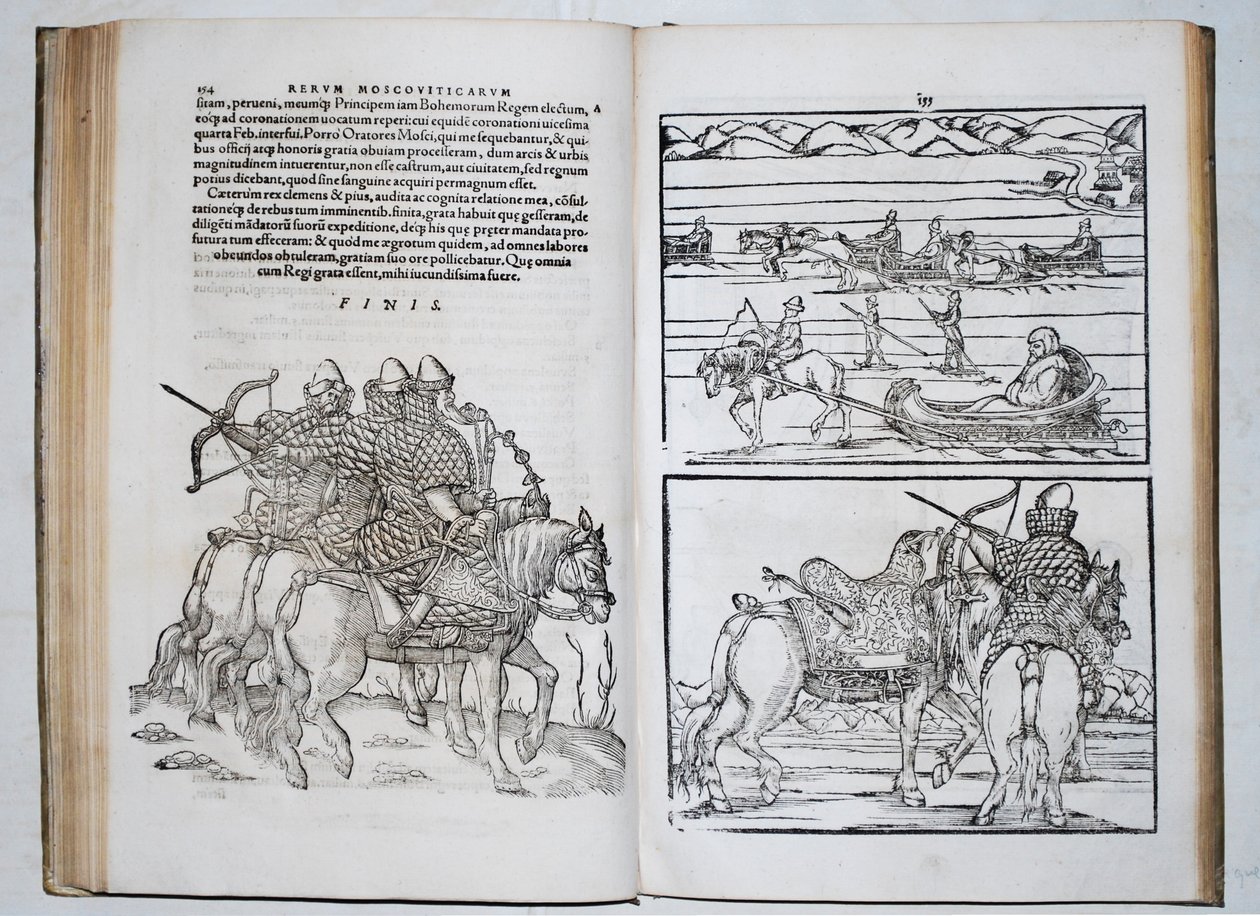 المحاربين الروس. Siegmund von Herberstein يسافر عبر روسيا من: Rerum Moscoviticarum commentarii ..، 1571 بواسطة غير معروف