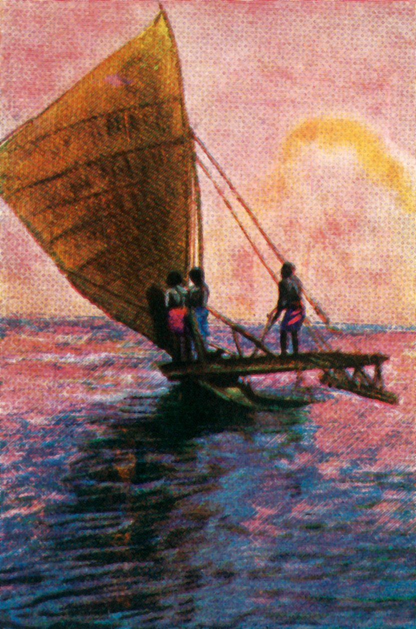 القارب الشراعي ، فيجي ، c1928. بواسطة غير معروف