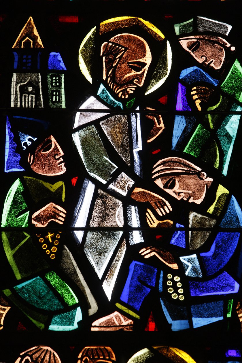 كاتدرائية Saint-Corentin (Saint Corentin) ، زجاج ملون Quimper: Saint Paul ، Quimper ، فرنسا بواسطة غير معروف