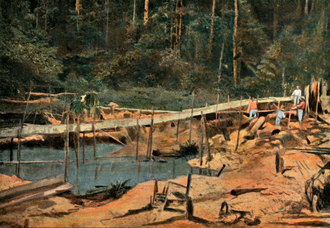 سانت إيلي. Le Schluss Rigole Pour LOr ، The Sluice ، Prospecting for Gold ، 1900. بواسطة غير معروف