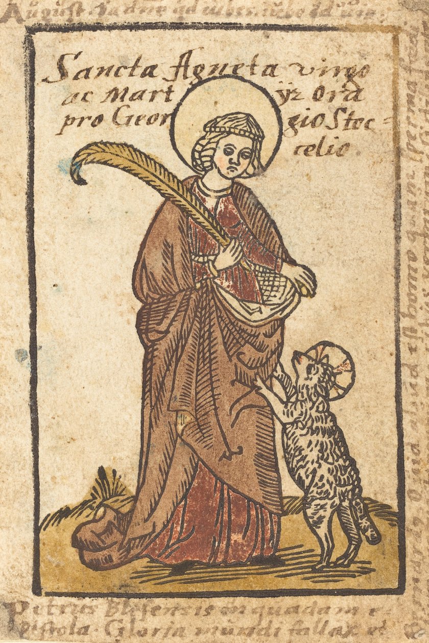 سانت أغنيس ، ج. 1490. بواسطة غير معروف