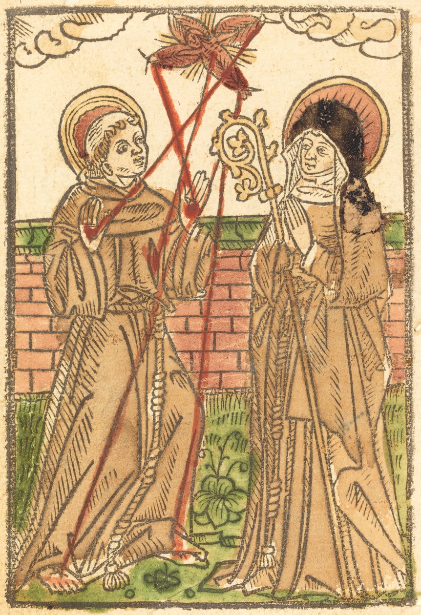 القديس فرنسيس وسانت كلارا ، ج. 1480. بواسطة غير معروف