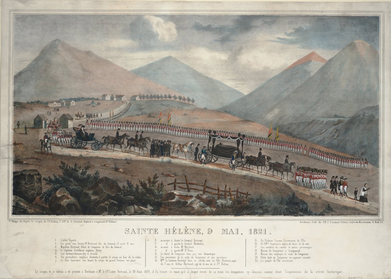 سانت هيلانة ، 9 مايو 1821 ، 1839 بواسطة غير معروف