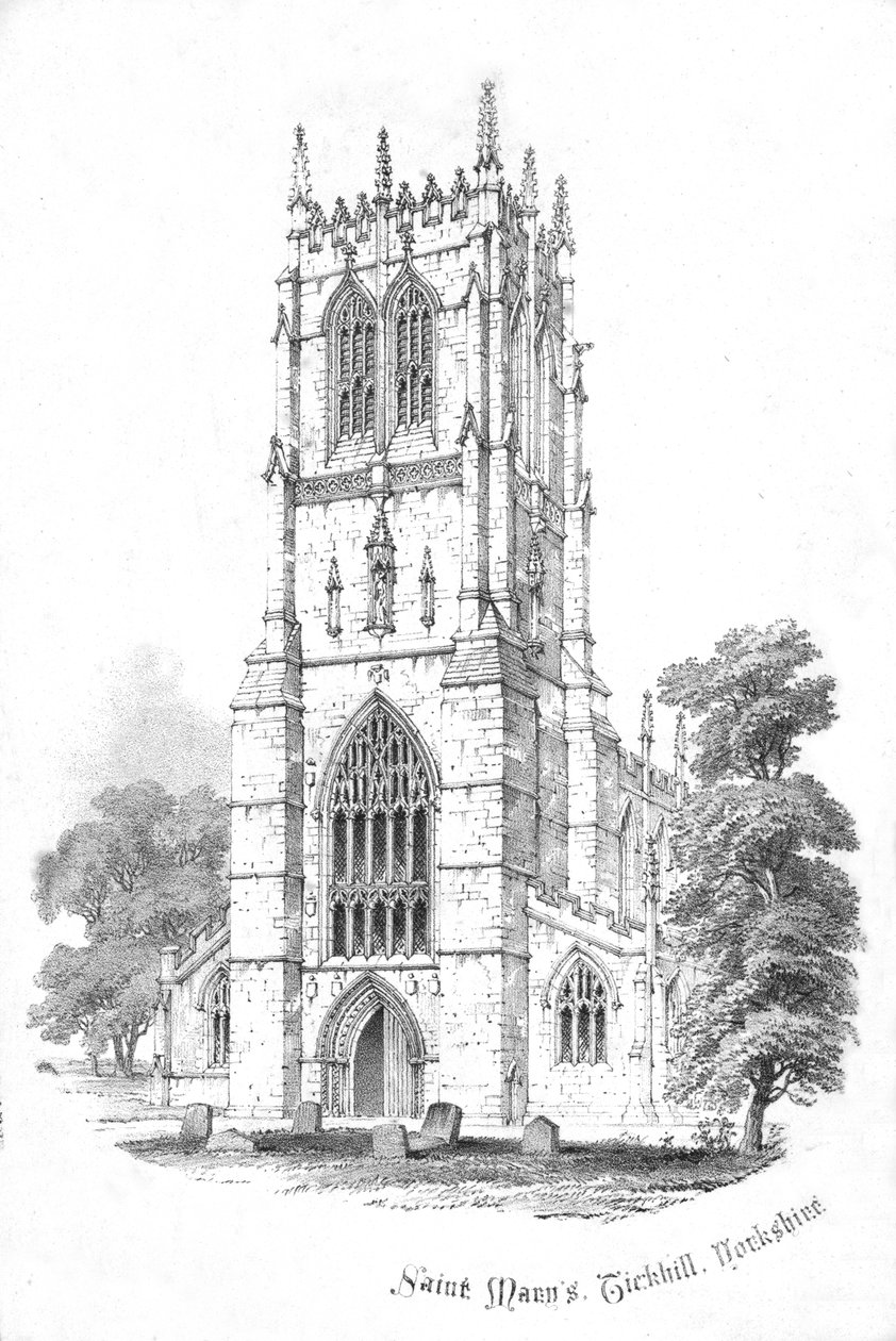 سانت ماريز ، Tickhill. يوركشاير ، c1850s بواسطة غير معروف