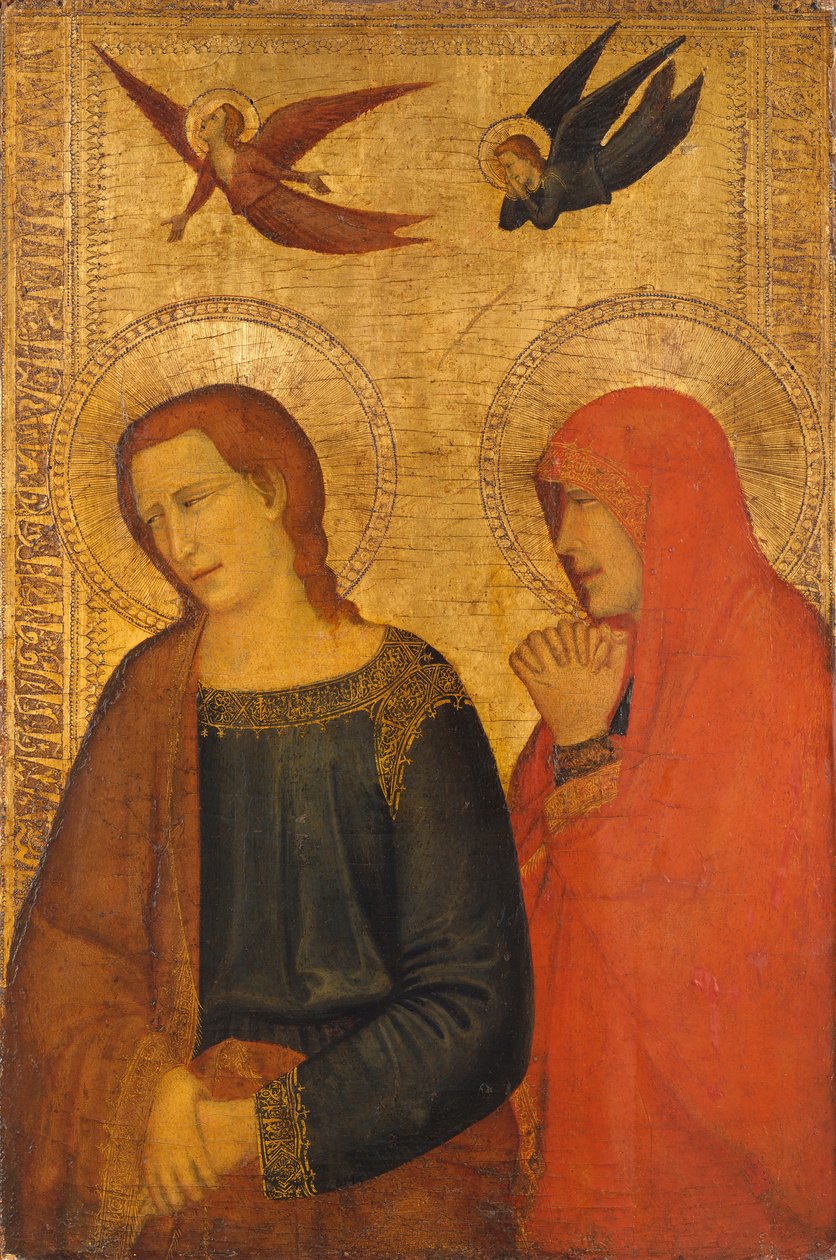 القديسين يوحنا الإنجيلي ومريم المجدلية ، كاليفورنيا. 1335-45. بواسطة غير معروف