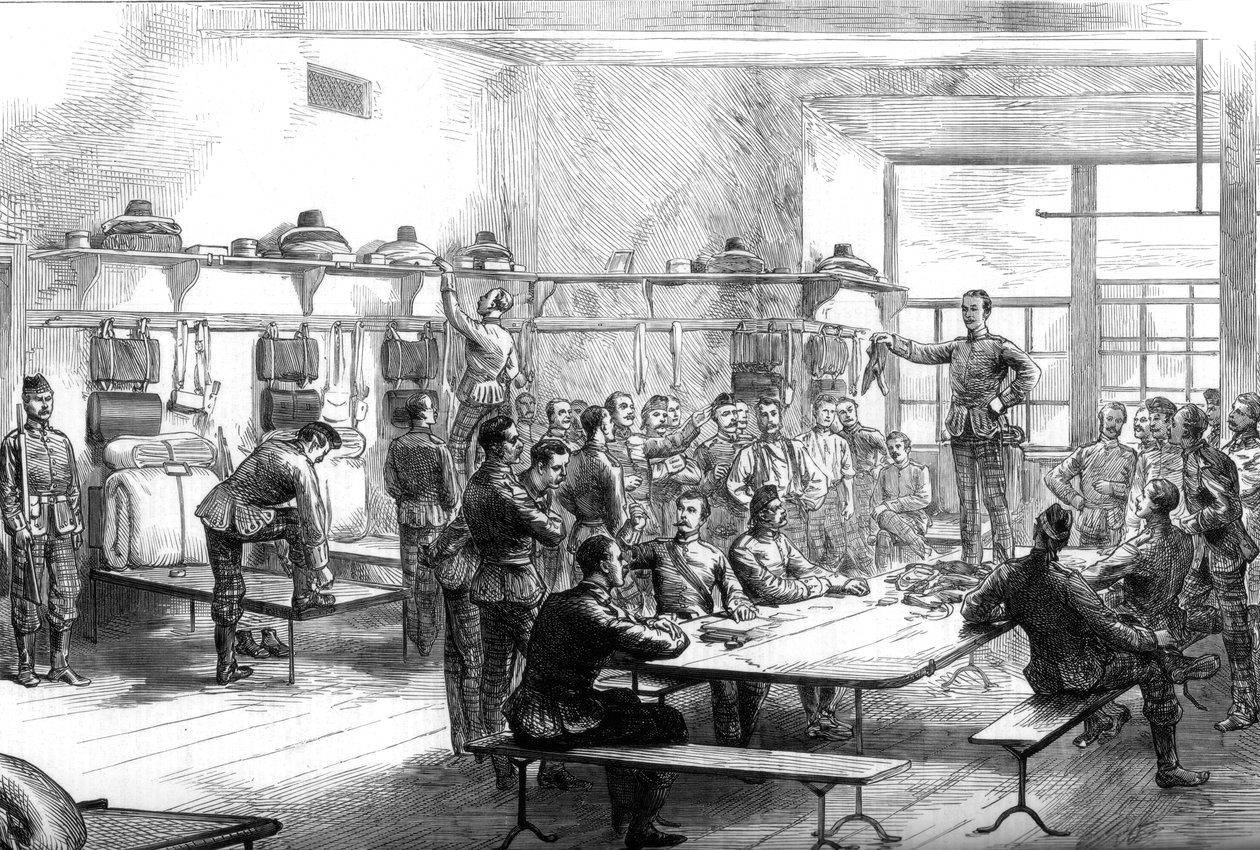 بيع مجموعة من الفارين في الثكنات ، 1875 بواسطة غير معروف