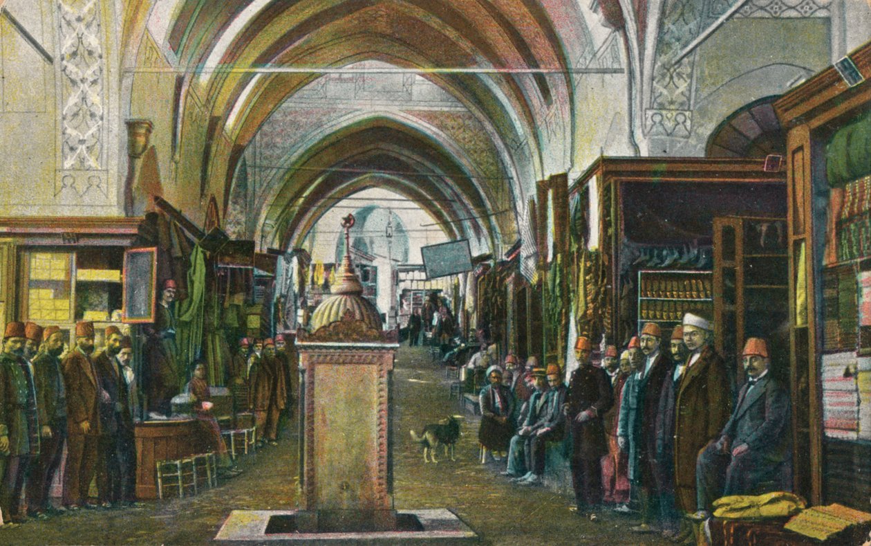 الخلاص من القسطنطينية - البازار الكبير ، c1900. بواسطة غير معروف