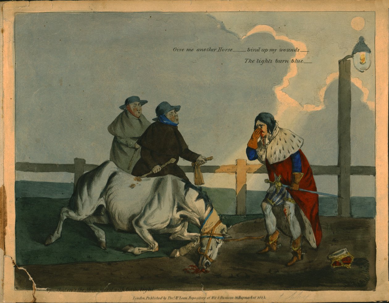 الرسوم المتحركة الساخرة للملك ريتشارد الثالث ، c1823. بواسطة غير معروف