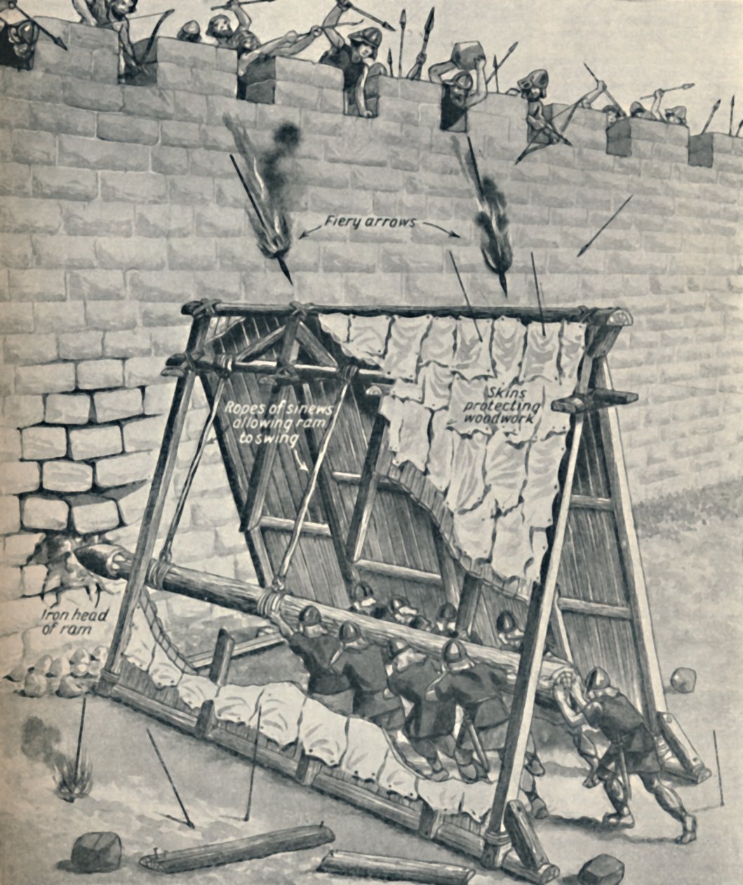 الساكسون يضربون جدار المدينة ، c1934 بواسطة غير معروف