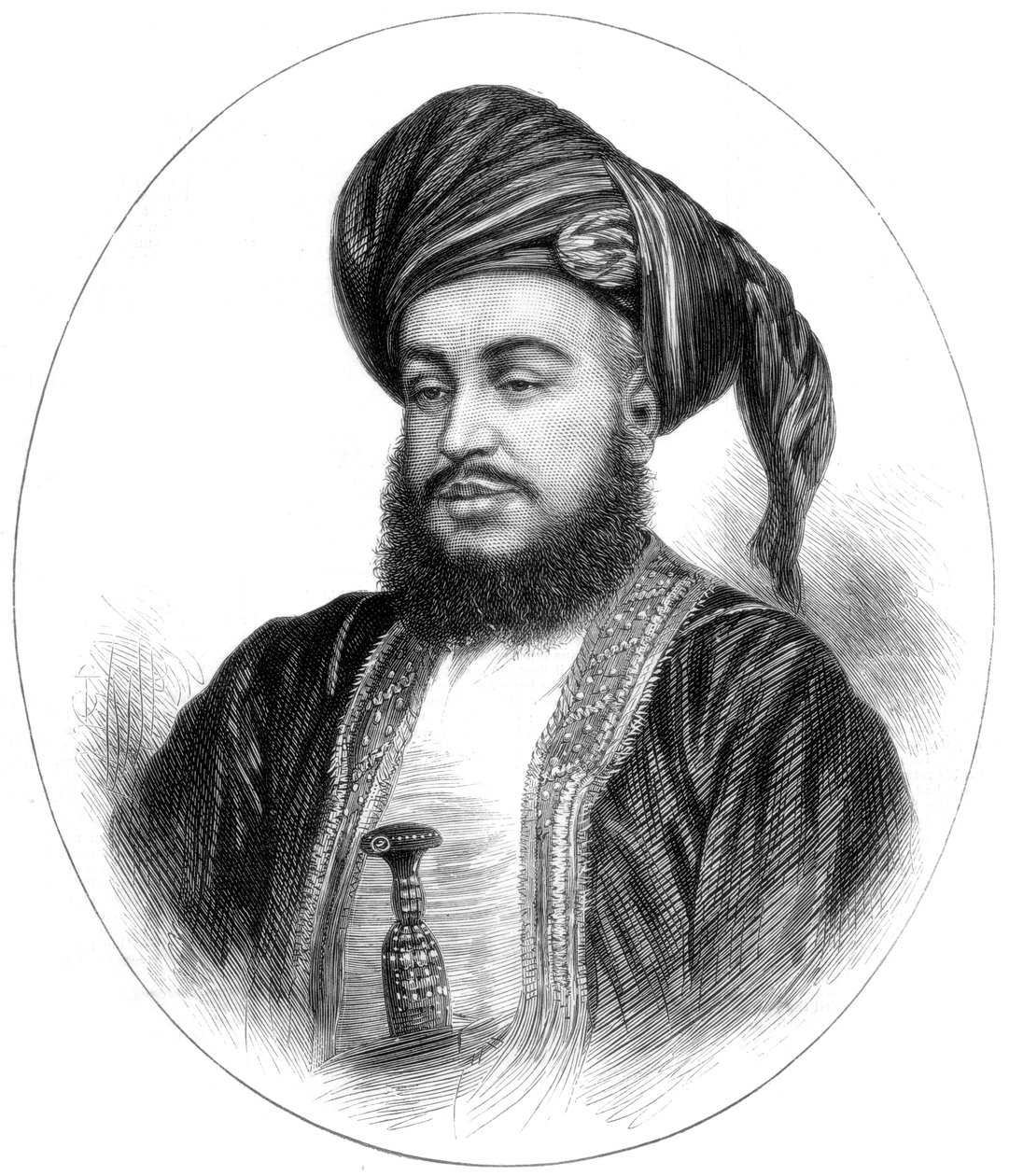 سيد برغش بن سعيد سلطان زنجبار 1875 بواسطة غير معروف