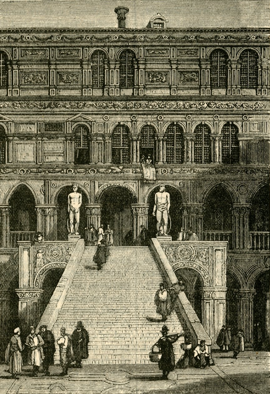 سكالا دي جيجانتي في قصر دوجيس ، البندقية ، 1890. بواسطة غير معروف
