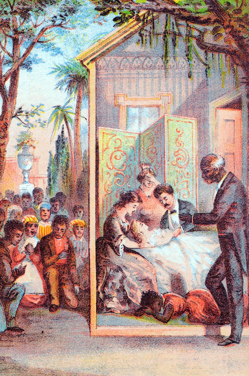 مشهد من Harriet Beecher Stowes Uncle Toms Cabin ، c1870 بواسطة غير معروف