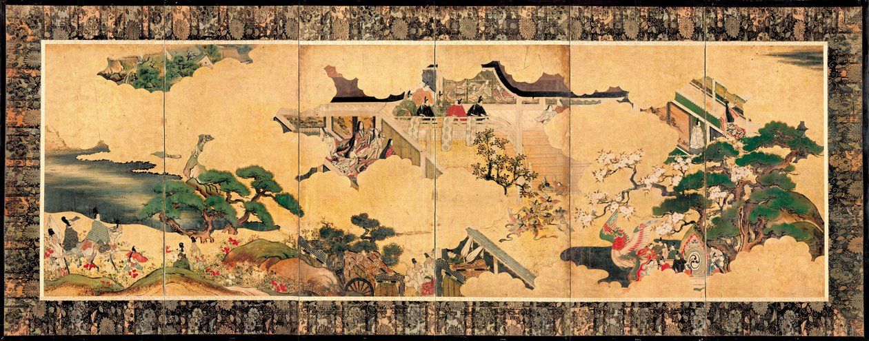 مشاهد من حكاية Genji Genji monogatari ، القرن السابع عشر بواسطة غير معروف