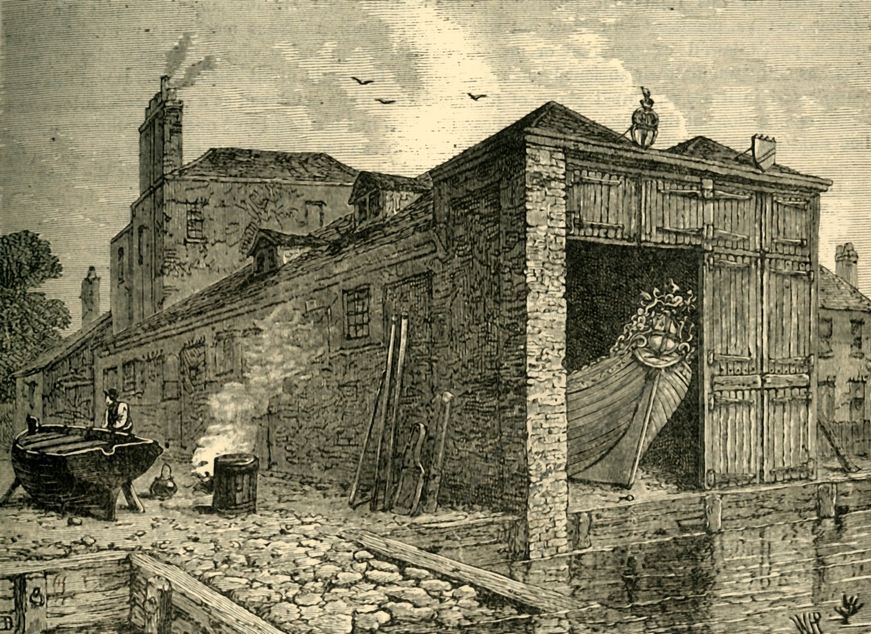 سيرلز بوت يارد في عام 1830 ، c1878. بواسطة غير معروف