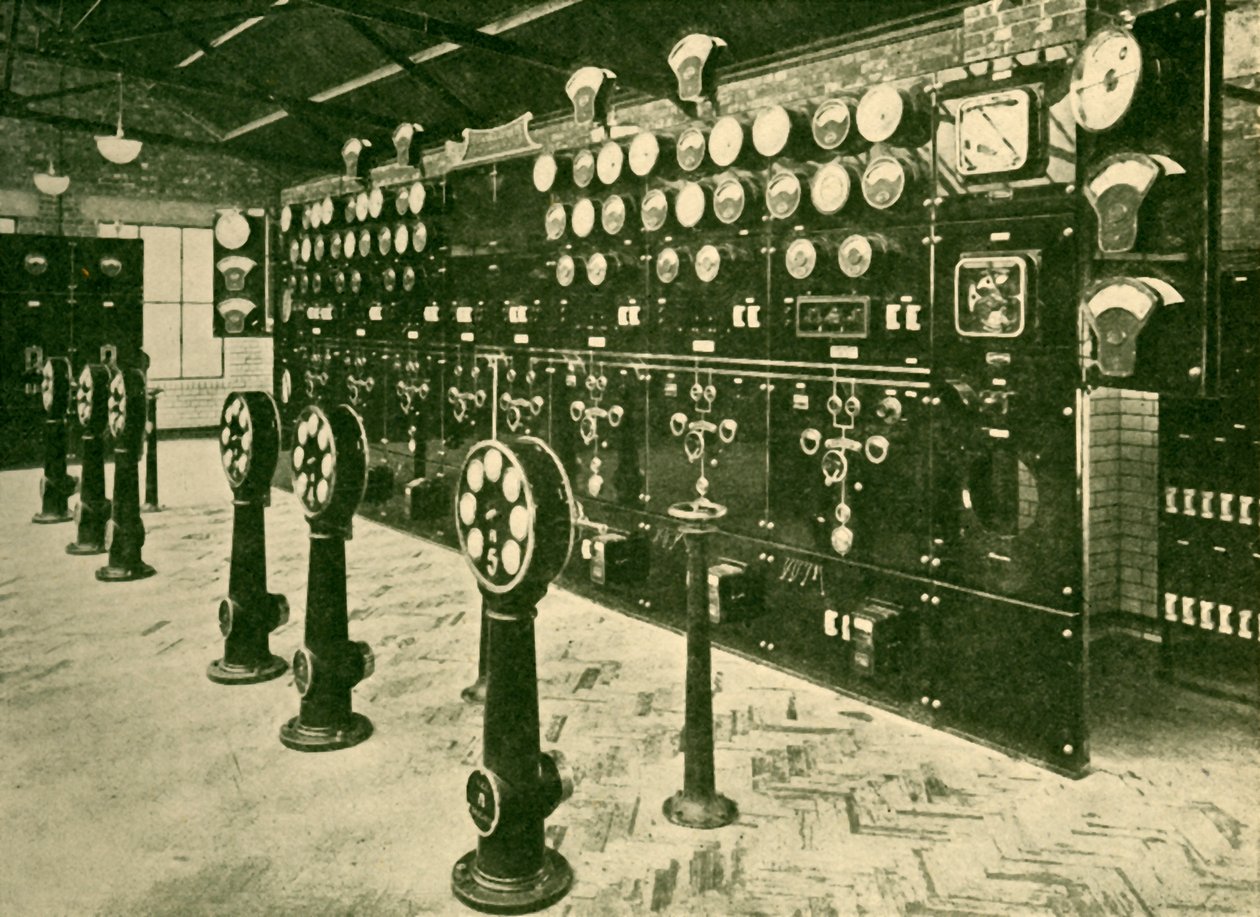 قسم لوحة التبديل في Power House ، سكة حديد متروبوليتان ، 1930. بواسطة غير معروف
