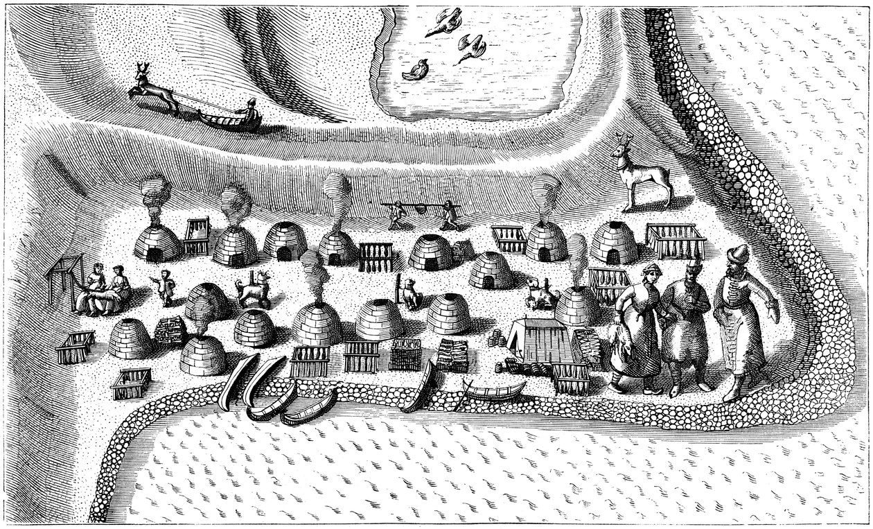 تسوية في لابلاند الروسية ، 1594 بواسطة غير معروف