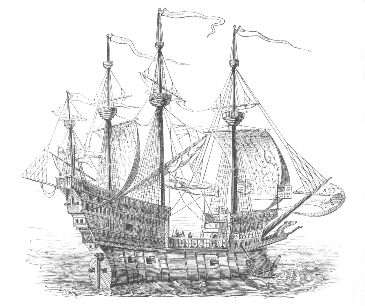 سفينة هنري الثامن ، c1880 بواسطة غير معروف