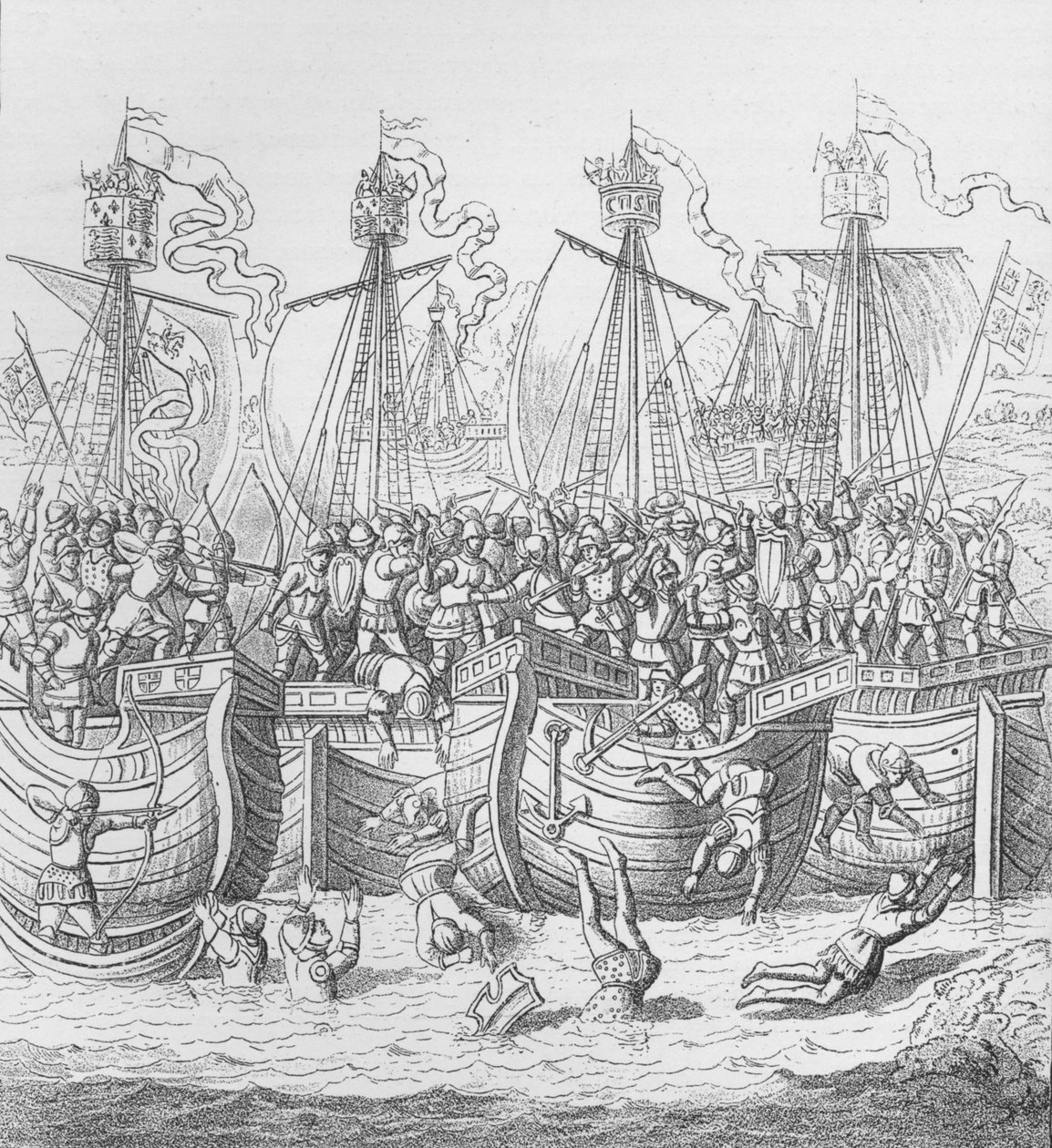 السفن في لاروشيل ، فرنسا ، عام 1372 ، c1804 1906 بواسطة غير معروف