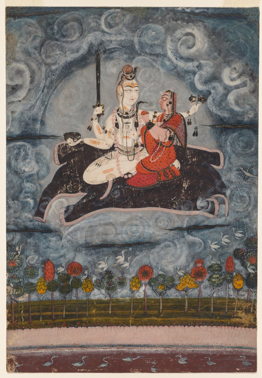 شيفا وديفي على Gajasuras إخفاء ، ج. 1675-1680. بواسطة غير معروف